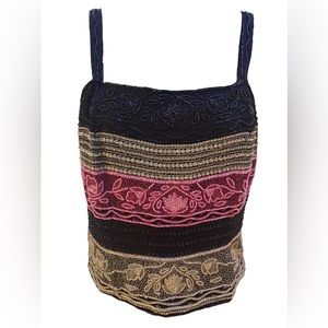 NWOT Laurence Kazar Beaded Top
